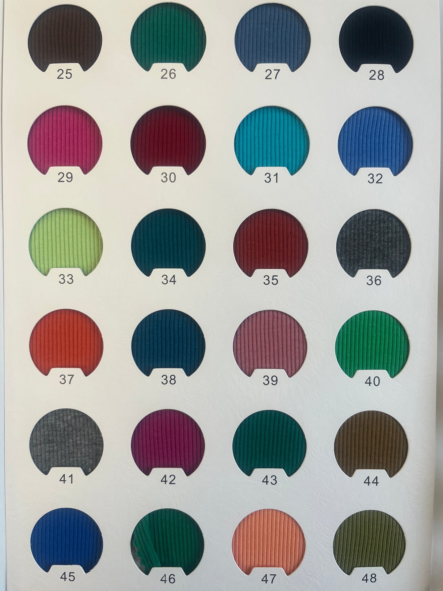 Knitted RIB 78%cotton 18%polyester 4%spander 220gsm