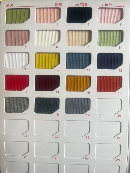 knitted RIB 90%Cotton 10%spander 180gsm