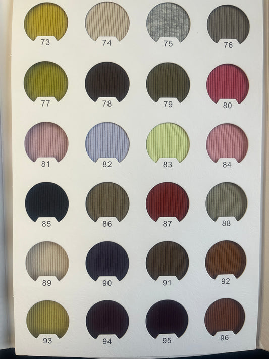 Knitted RIB   78%cotton 18%polyester 4%spander  220gsm